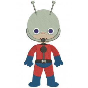 Ant Man Filled Machine Embroidery Digitized Design Pattern